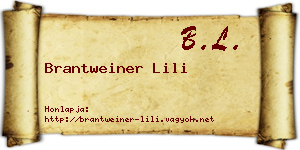 Brantweiner Lili névjegykártya