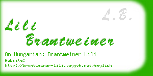 lili brantweiner business card